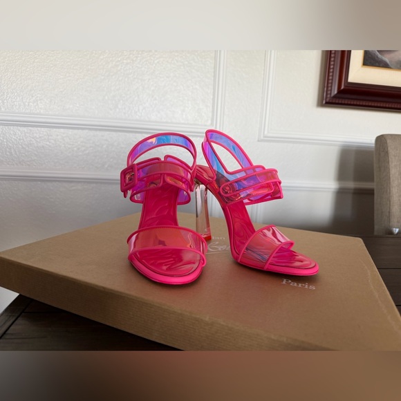 CHRISTIAN LOUBOUTIN PVC Slingback Sandals 6 - Picture 2 of 10
